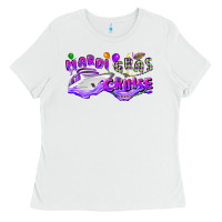 White mardi gras cruise Ladies Tee - CowGirlArtShop