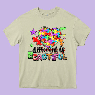 Different Is Beautiful Heavy Core Tee Designed By Nancycooperartshop