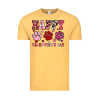 Vintage Mustard happy valentine's day paws Vintage Tee - OliviaCreatesArt