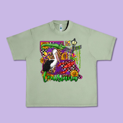 Louisiana Urban Heavy Tee Designed By Oliviacreatesart