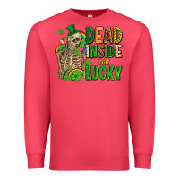 Cardinal dead inside but lucky  with skeleton Premium Sweatshirt - AdoDesignShop