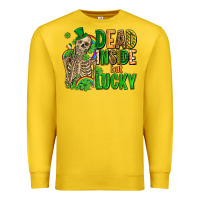 Lemon dead inside but lucky  with skeleton Premium Sweatshirt - AdoDesignShop