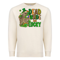 Sandshell dead inside but lucky  with skeleton Premium Sweatshirt - AdoDesignShop