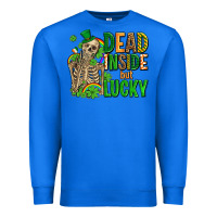 True Royal dead inside but lucky  with skeleton Premium Sweatshirt - AdoDesignShop