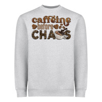 Heather Grey caffeine before chaos Heavyweight Sweatshirt - BarkalooDesign