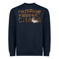 Navy caffeine before chaos Heavyweight Sweatshirt - BarkalooDesign