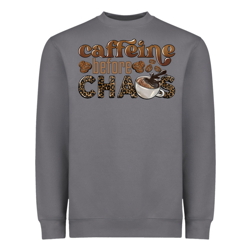 Caffeine Before Chaos Heavyweight Sweatshirt by BarkalooDesign | Teevron
