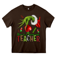 Chocolate Brown Christmas Character Heavy Core Tee - NancyCooperArtShop