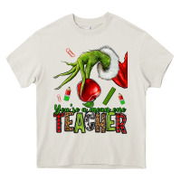 Cream Christmas Character Heavy Core Tee - NancyCooperArtShop