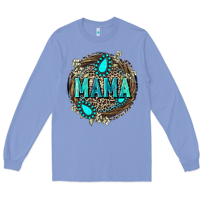 Mama With Gemstone Leopard Mother's Day Long Sleeve Tee by FaDigitalArtStudio | Teevron