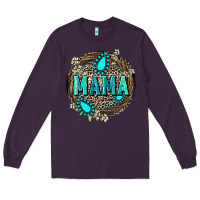Plum Mama with gemstone leopard Mother's Day Long Sleeve Tee - FaDigitalArtStudio
