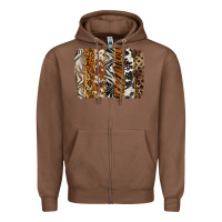 Chestnut western animal patterns brushstoke Zipper Hoodie - BarkalooDesign