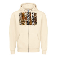 Sandshell western animal patterns brushstoke Zipper Hoodie - BarkalooDesign