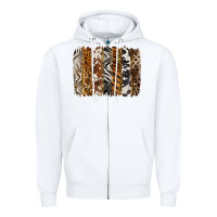 White western animal patterns brushstoke Zipper Hoodie - BarkalooDesign