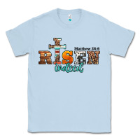 Dusty Blue he is risen indeed matthew 28 6 jesus christ easter Classic Tee - Jasminsmagicworld