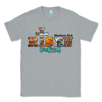 Heather Grey he is risen indeed matthew 28 6 jesus christ easter Classic Tee - Jasminsmagicworld