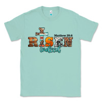 Seafoam he is risen indeed matthew 28 6 jesus christ easter Classic Tee - Jasminsmagicworld