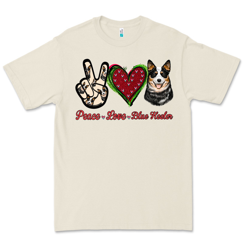 Peace Love Blue Heeler Premium Tee by Jasminsmagicworld | Teevron
