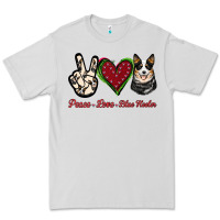 Dove Grey Peace Love Blue Heeler Premium Tee - Jasminsmagicworld