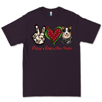 Plum Peace Love Blue Heeler Premium Tee - Jasminsmagicworld