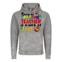 Cloud Rock Being an au some teacher is a work of the heart Vintage Hoodie - FaDigitalArtStudio