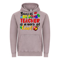 Vintage Zinc Being an au some teacher is a work of the heart Vintage Hoodie - FaDigitalArtStudio
