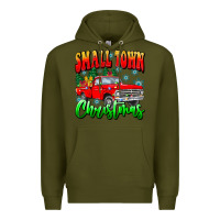 Army Green Small town Christmas Premium Hoodie - CowhideDigitalArt