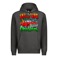 Charcoal Heather Small town Christmas Premium Hoodie - CowhideDigitalArt