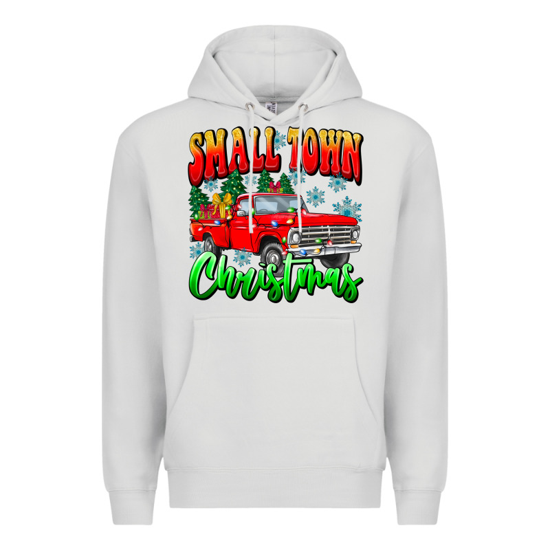 Small Town Christmas Premium Hoodie by CowhideDigitalArt | Teevron