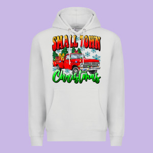 Small Town Christmas Premium Hoodie Designed By Cowhidedigitalart