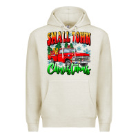 Oatmeal Heather Small town Christmas Premium Hoodie - CowhideDigitalArt