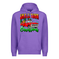 Purple Small town Christmas Premium Hoodie - CowhideDigitalArt