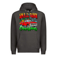 Smoke Small town Christmas Premium Hoodie - CowhideDigitalArt