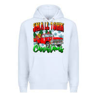 White Small town Christmas Premium Hoodie - CowhideDigitalArt