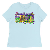 Baby Blue mardi gras mama Ladies Tee - CowGirlArtShop