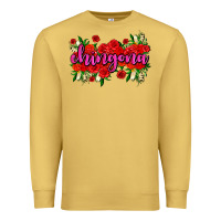 Antique Gold Chingona with roses Premium Sweatshirt - AdoDesignShop