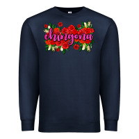 Navy Chingona with roses Premium Sweatshirt - AdoDesignShop