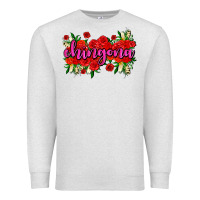 Oatmeal Heather Chingona with roses Premium Sweatshirt - AdoDesignShop