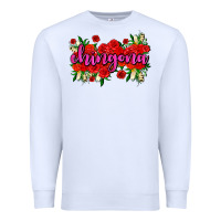 White Chingona with roses Premium Sweatshirt - AdoDesignShop