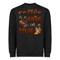 Black coffee is a hug in a mug Heavyweight Sweatshirt - BarkalooDesign