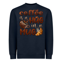 Navy coffee is a hug in a mug Heavyweight Sweatshirt - BarkalooDesign