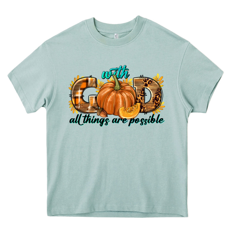 With God All Things Are Possible Heavy Core Tee by texasbilliewilder | Teevron