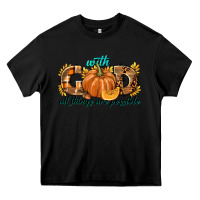 Black With God All Things Are Possible Heavy Core Tee - texasbilliewilder