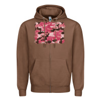 Chestnut pink camouflage background Zipper Hoodie - BarkalooDesign