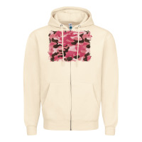 Sandshell pink camouflage background Zipper Hoodie - BarkalooDesign
