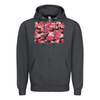Smoke pink camouflage background Zipper Hoodie - BarkalooDesign