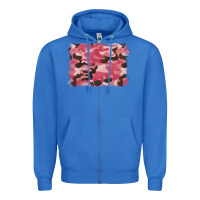 True Royal pink camouflage background Zipper Hoodie - BarkalooDesign