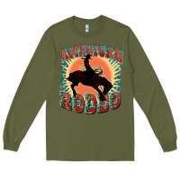 Army Green American rodeo Long Sleeve Tee - FaDigitalArtStudio