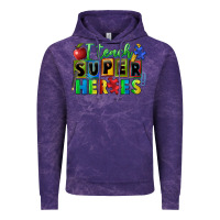 Cloud Purple I teach super heroes Vintage Hoodie - FaDigitalArtStudio