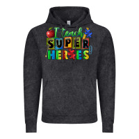 Vintage Black I teach super heroes Vintage Hoodie - FaDigitalArtStudio
